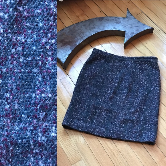 Context Dresses & Skirts - Gorgeous Marled Tweed Purple Wool Pencil Skirt